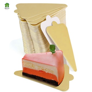 base triangular, bandeja de cartón para tartas de musgo de 100 piezas, bandeja de pastelería dorada