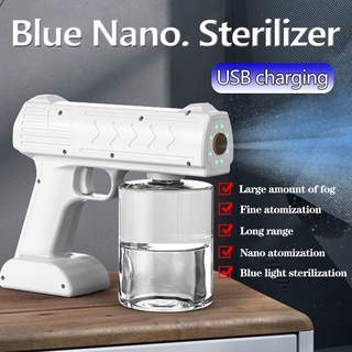 500Ml luz azul inalámbrico Nano atomizador de vapor niebla desinfección pulverizador de agua máquina pistolas de vapor