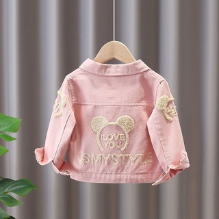 Spot girls chaqueta de mezclilla estilo extranjero nueva ropa de otoño moda infantil niñas primavera y otoño ropa para niños bebés niñas otoño (1)