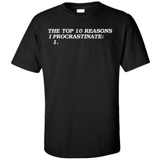 xs-6xl [estilo salvaje clásico] diez razones procrastinate perezoso adolescente sarcástico o cuello algodón camiseta regalo de san valentín