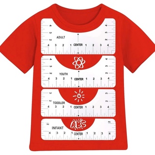 4 Unids/set 6 Colores Camiseta Herramienta De Alineación Regla Diseños De Sublimación Centrado (4 Reglas) (1)