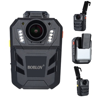 boblov cámara desgastada cuerpo 32mp hd 1296p cámara portátil dvr grabadora de vídeo de seguridad mando a distancia cámara de policía 64+gps enchufe de la ue (1)