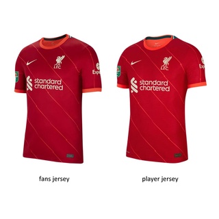 [Fans/Versión Del Jugador] 2021-22 Liverpool carabbaocup EFL home Camisa De Fútbol 21/22 Jersey