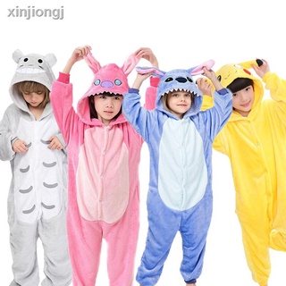 kigurumi de dibujos animados lindo totoro pikachu stitch niña pijamas niño niña pijamas mono animal niñas ropa de dormir