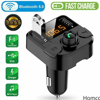Listo Coche Bluetooth FM Transmisor Manos Libres Reproductor MP3 Radio Adaptador Kit USB Cargador De homco