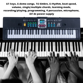 61 teclas teclado electrónico digital piano niños juguetes musicales con micrófono