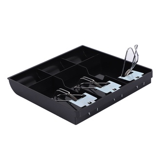 [Hot Sale]3-Grid Money Cash Coin Register Insert Tray Replacement Cashier Drawer Storage Register Tray Box Classify Store