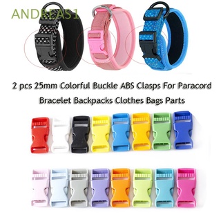 ANDREAS1 2PC Colorful Buckle Clothes Bag buckle ABS Clasps Buckle Twist Bracelet DIY Handbag Accessories Clasps For Paracord Hardware Bags Parts/Multicolor