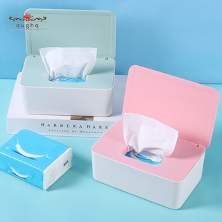 Qughq caja De tela con tapa De pañuelos De humidizo Bolsa Para servilletero limpiador De almacenamiento Para el hogar coche (1)