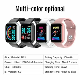 [ferramenta] Pulsera Y68 Pantalla A Color De Ritmo Cardíaco Deportes Impermeable Smartwatch . br (9)