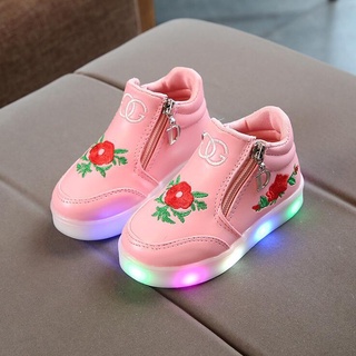 Zapatos De Las Niñas De Los Niños Luminosos Princesa (7)
