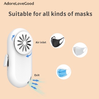 [alg] ventilador portátil reutilizable para máscara facial, filtro de aire con clip usb, recargable por usb, mini ventilador [adorelovegood]