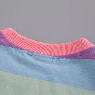 Pinkmans niño bebé niño niños arco iris rayas Tops camiseta correas pantalones trajes conjunto (4)