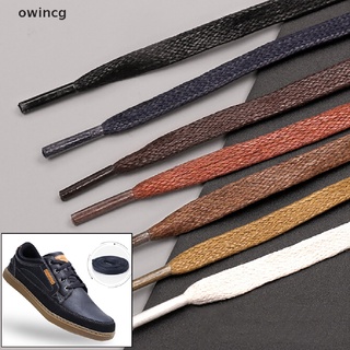 owincg 1 par de cordones planos redondos de cuero zapatos cuerdas de zapatos 80 cm /100 cm/120 cm/150 cm co