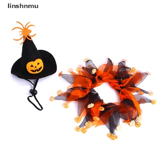 [linshnmu] Pet Dog Cat Halloween Collar&Witch Hat Party Cosplay Decoration Pet Clothes [HOT] (4)