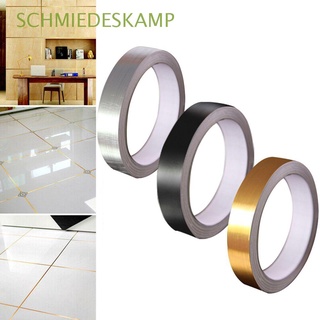 schmiedeskamp 0,5 cm/1 cm adhesivo de sellado de huecos para baño, línea de suelo, cinta de papel de aluminio, 50 m, decoración de pared, impermeable, papel pintado de pvc decorativo