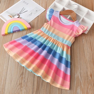 Vestido de Princesa arcoiris/ropa de arcoíris para mujer/vestido de Manga iris/fiesta/bebés Kvntyusc.Br