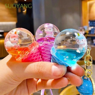 Suoyang llavero De Cristal con colgante De helado Para llave De coche