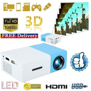 Yg300 azul Mini bolsillo 3D LED proyector 1080P HD cine en casa cine USB HDMI WeCynthia