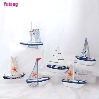 [Yutong] marina náutica creativa velero modo decoración de la habitación figuritas miniatura barco pequeño