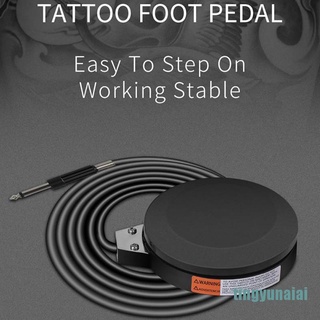 [tingyunaiai] 360 degre redondo tatuaje pie pedal con cable de alimentación de 1,5 m interruptor de pie fuente de alimentación