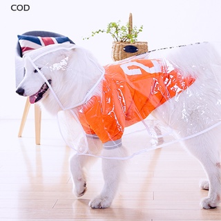 [cod] chubasquero para perro grande mediano impermeable chaqueta de ropa cachorro casual caliente (9)