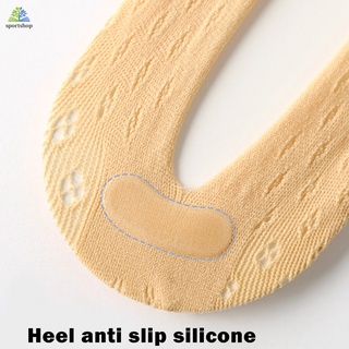 calcetines de terciopelo ultra corte de malla con tela de gel transpirable invisible para mujer/verano (8)