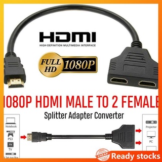 1080p hdmi divisor macho a hembra cable adaptador convertidor hdtv 1 entrada 2 salida