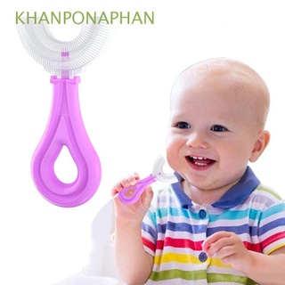 khanponaphan niños pequeños en forma de u bebé cepillo de dientes sano limpiador de dientes de silicona cepillo de dientes de cerdas suaves de entrenamiento cepillos de dientes bebé de mano bebé niños de 1-13 años de edad cuidado oral
