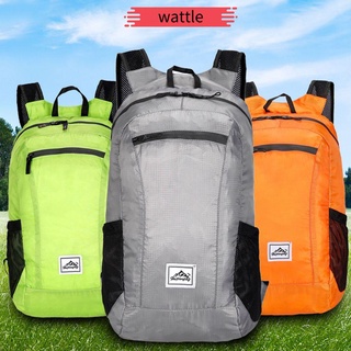 Wattle 20L plegable de doble hombro bolsa impermeable mochilas Daypack lona mochila ligera montañismo de gran capacidad ocio accesorios de viaje senderismo bolsas de viaje/Multicolor (1)