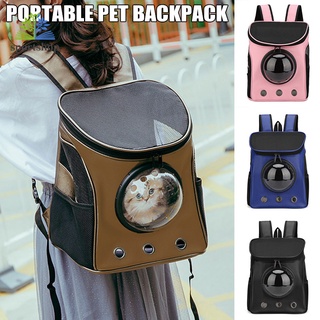 Mochila Para mascotas Portátil transpirable Transparente Para Transportar perros pequeños/gatitos