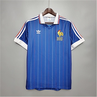 Camiseta retro francia 1982 casa de fútbol la mejor calidad tailandesa (1)