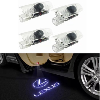 4 piezas auto puerta logotipo proyector fantasma sombra luces de la puerta del coche paso luz de cortesía fácil instalación para lexus