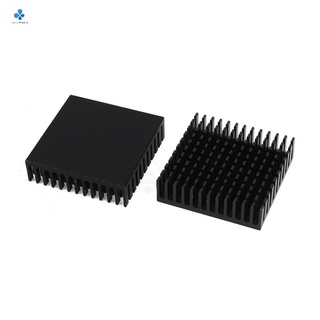2 x radiador de aluminio negro disipador de calor disipador de calor 40 x 40 mm x 11 mm