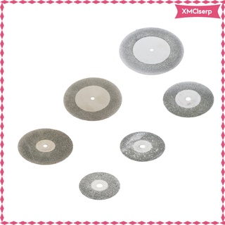 1pc diamante ruedas de corte con mandril destornillador para cortar discos de corte ruedas gemas juego de vidrio vástago herramienta rotativa 60 mm