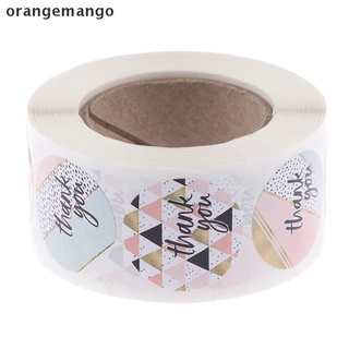 orangemango 500/rollo pegatinas de agradecimiento sello lable scrapbooking pegatinas hornear diy decoración co