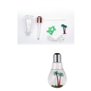 Bombilla humidificador de 400 ml USB humidificador de aire colorido LED lámpara de noche difusor de aceite esencial para oficina en casa