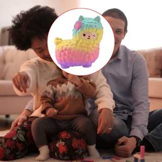 la mano exprimir esponja bola fidget vent bola de juguete miniatura novedad juguete niño regalo alivio del estrés juguete arco iris alpaca bola