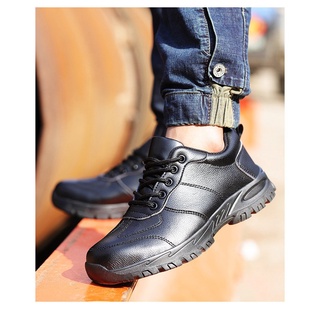 Los hombres al aire libre botas impermeables y antideslizantes zapatos de seguridad masculino Anti-golpe de acero dedo del pie botas de trabajo más Size36-45 vjKF (4)