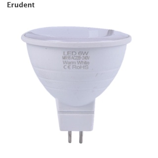 [Erudent] Foco LED regulable GU10 COB 6W MR16 bombillas luz 220V lámpara blanca hacia abajo