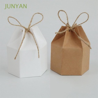 Junyan paquete De Papel Kraft-regalo De navidad