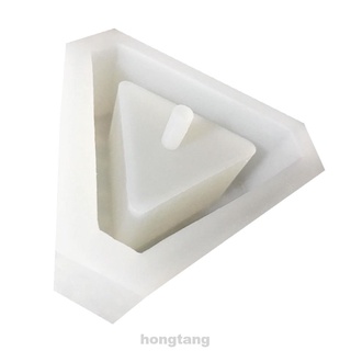 Decoración del hogar de jardín hecho a mano Durable antiadherente suculenta triángulo maceta molde de silicona (1)
