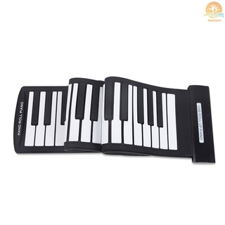portátil 61 teclas flexible roll-up piano usb midi teclado electrónico rollo de mano piano
