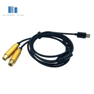 cable de audio dual rca hembra a tipo c usb c señal video av cable de audio