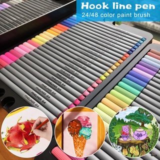 24/48 pzs set de rotuladores de línea fina/marcadores de punta fina para libros para colorear/dibujar proyectos de arte