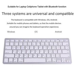 demasiado inglés tailandés 78 teclas teclado inalámbrico compatible con bluetooth para tablet portátil (3)