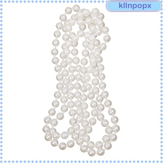 Kllnpopx collar largo De perlas blancas De agua dulce para mujer 7mm