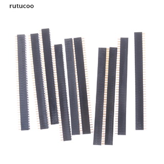 Rutucoo 10PCS 2 x 40 2.54mm Gold-plated Double Row Female Pin Header 40P CO
