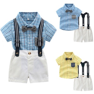 Conjunto de ropa interior para niños/Camiseta de moño/corbata de mariposa/Shorts para