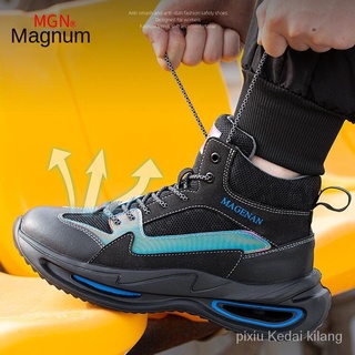 36-48 nuevo estilo de corte alto de acero del dedo del pie de los hombres zapatos de seguridad de arranque Anti-punción Anti-aplastamiento botas de seguridad transpirables mujeres zapatos de trabajo Kasut keselamatan Uipu